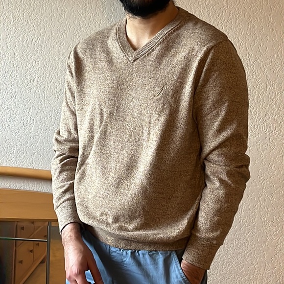 Nautica V-neck 100% cotton sweater - Picture 1 of 3